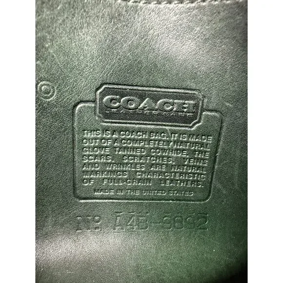 Coach Vintage Chrystie Crossbody Bottle Green Leather USA Rare 90s Bag - Picture 5 of 11